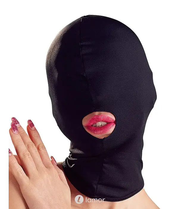 * Bad Kitty Zwarte masker met mondopening stretch – Bad Kitty