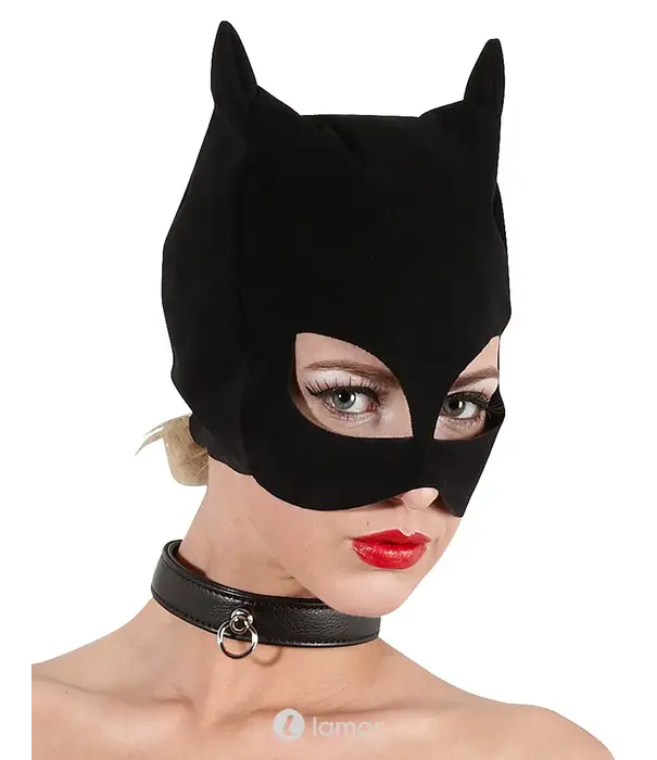 * Bad Kitty Zwarte cat masker met oren nubuck look – Bad Kitty