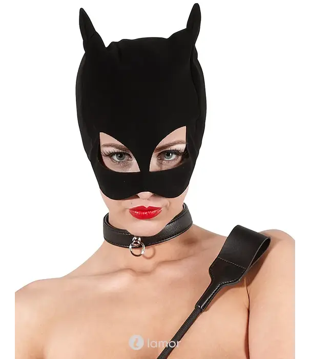 * Bad Kitty Zwarte cat masker met oren nubuck look – Bad Kitty