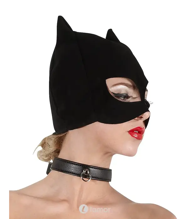 * Bad Kitty Zwarte cat masker met oren nubuck look – Bad Kitty