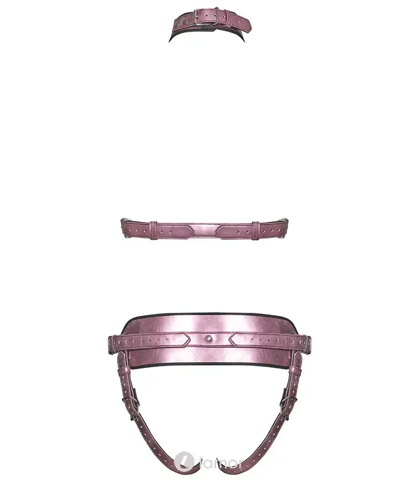 * Bad Kitty Rosé harness set met strap-on jock – Bad Kitty