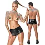 Zilveren body harness met spikes en kettingen – Bad Kitty
