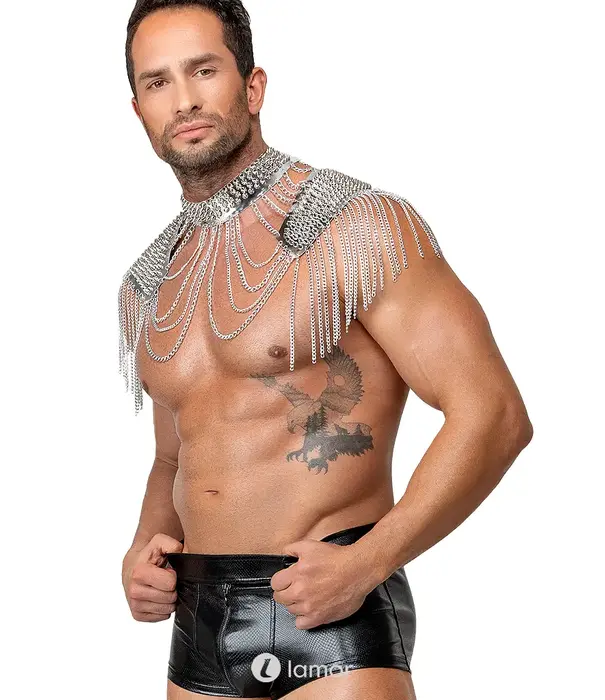 * Bad Kitty Zilveren body harness met spikes en kettingen – Bad Kitty