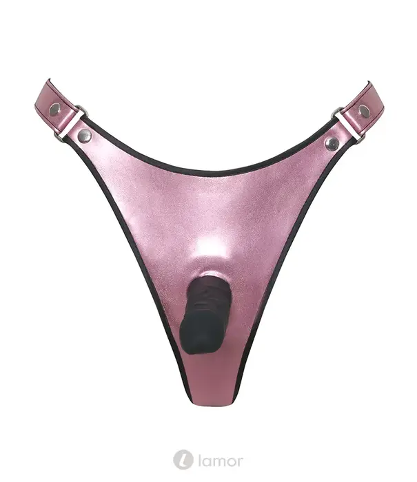 * Bad Kitty Rosé strap-on string met siliconen dildo – Bad Kitty
