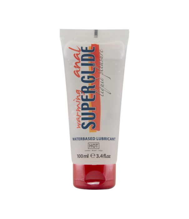 HOT Anal Superglide Warming Liquid Pleasure - Waterbased Lubricant - 100 ml