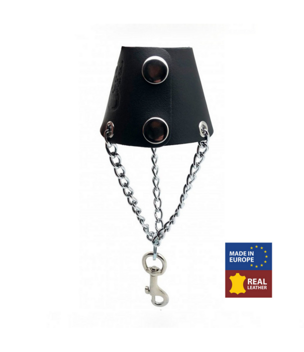 Red Leather Leren Parachute met Kettingen en Haak - Zwart