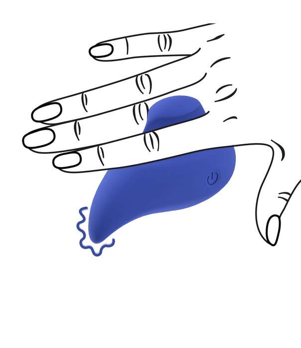 Loveline by Shots Ergo Grip - Lay On Massager - Blauw