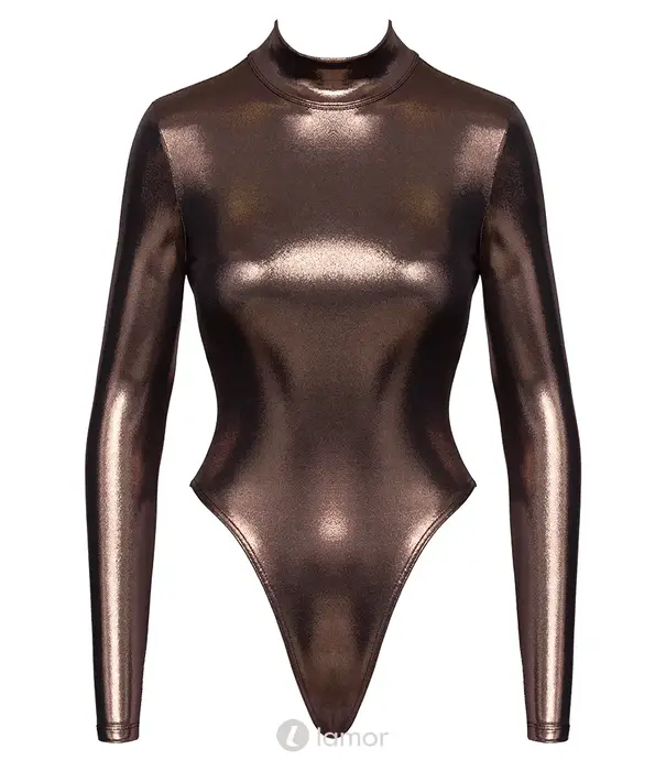 * COTTELLI  Cottelli Party glamour body roségoud koper met lange mouw