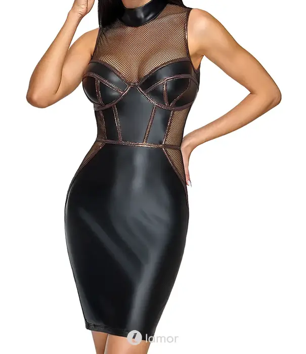 * COTTELLI  Cottelli PARTY Mattlook Jurk Met Mesh En Corsage Details