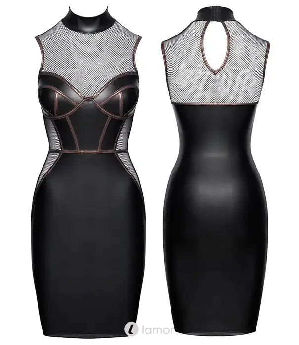 * COTTELLI  Cottelli PARTY Mattlook Jurk Met Mesh En Corsage Details