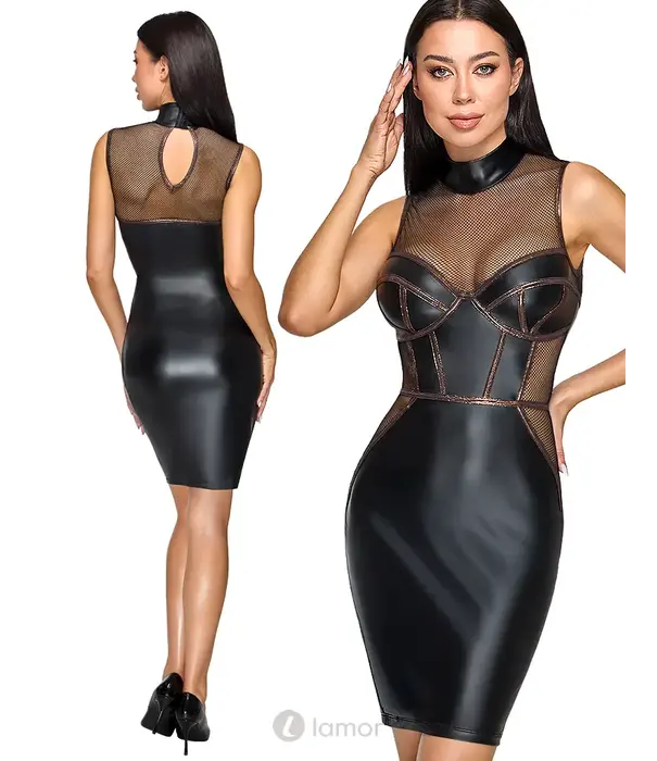 * COTTELLI  Cottelli PARTY Mattlook Jurk Met Mesh En Corsage Details