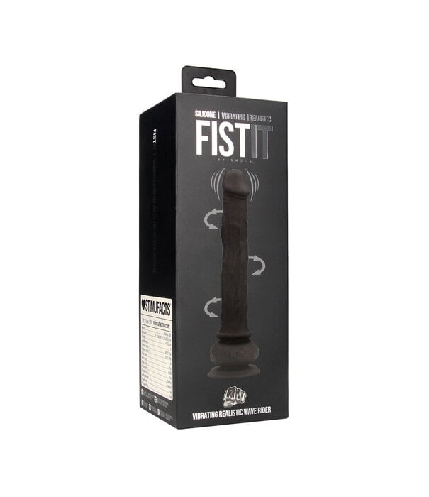 Fist It by Shots Vibrerende Realistische Golf Rijder - Zwart