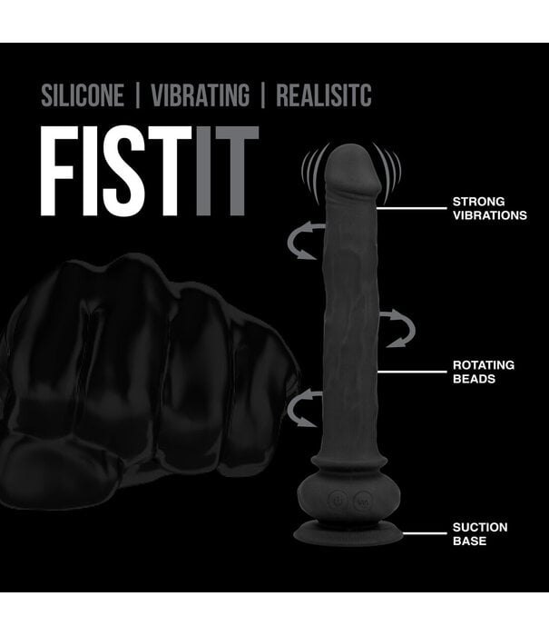 Fist It by Shots Vibrerende Realistische Golf Rijder - Zwart