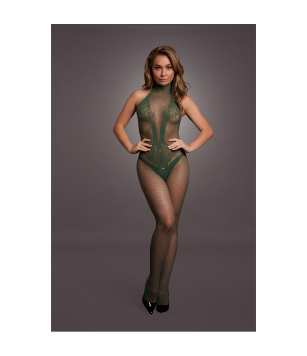 Le Désir by Shots Visnet en Kanten Bodystocking - One Size
