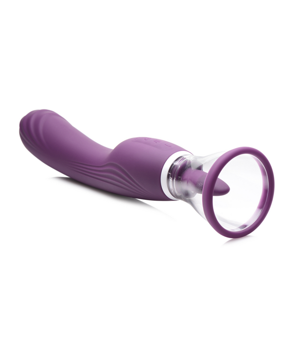 Lickgasm - 8x Licking en Sucking Vibrator - Paars