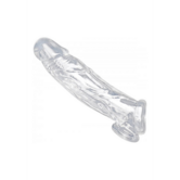 Realistische Heldere Penis Sleeve en Ball Stretcher