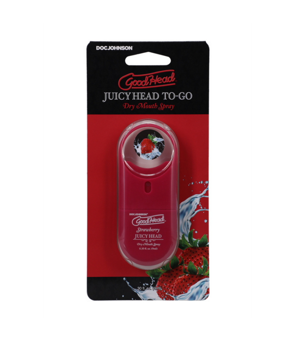 Doc Johnson Juicy Head - Dry Mouth Spray To-Go - Aardbei - 0.3 fl oz / 9 ml