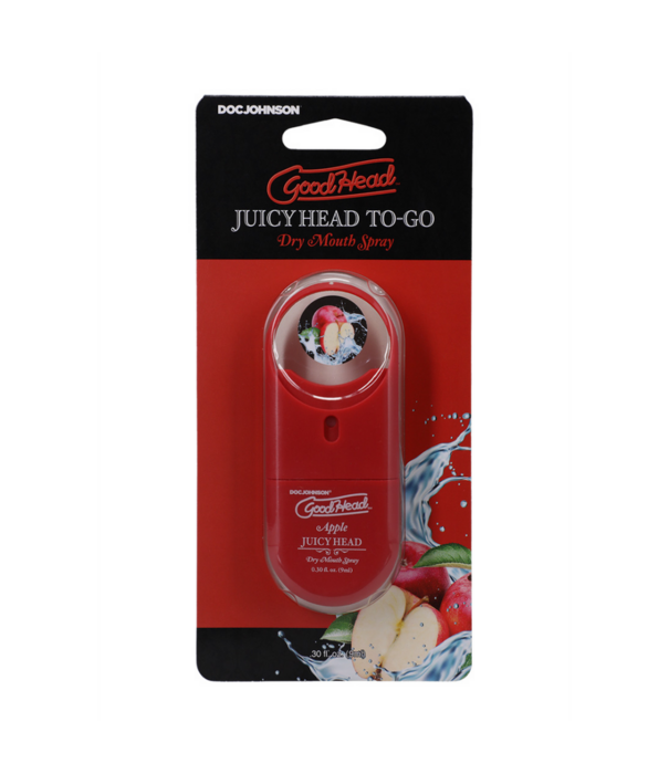 Doc Johnson Juicy Head - Dry Mouth Spray To-Go - Apple - 0.3 fl oz / 9 ml