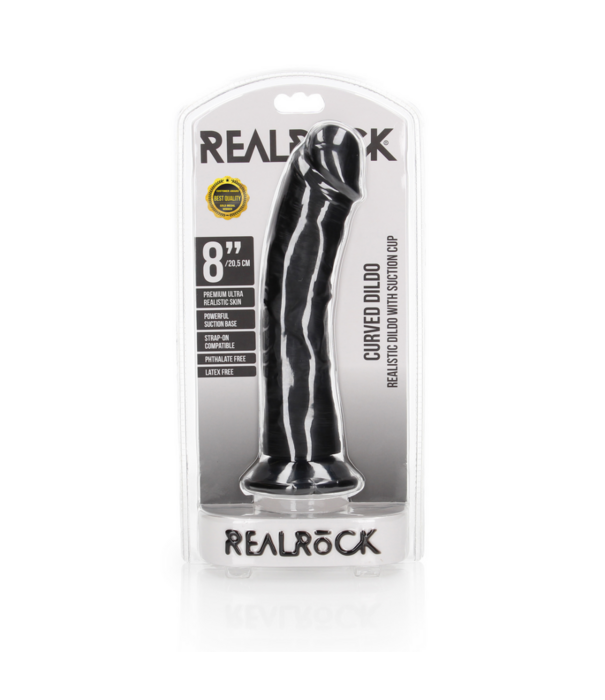 RealRock by Shots Gebogen Realistische Dildo met Zuignap - 8 / 20,5 cm