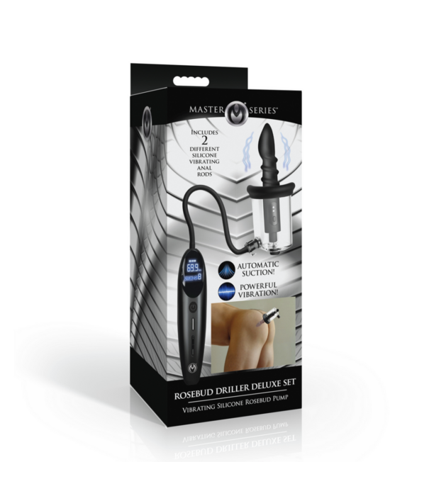 Rosebud Driller Deluxe Set - Vibrerende Silicone Rosebud Pomp - Transparant