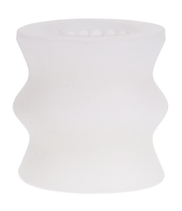Doc Johnson Glow Helping Head Silicone - Masturbator Sleeve - Frost / Green Glow