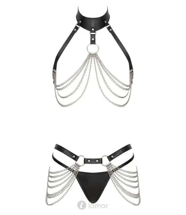 * Bad Kitty Bad Kitty Harnas Set Met Kettingen Heupgordel En String