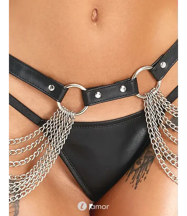* Bad Kitty Bad Kitty Harnas Set Met Kettingen Heupgordel En String