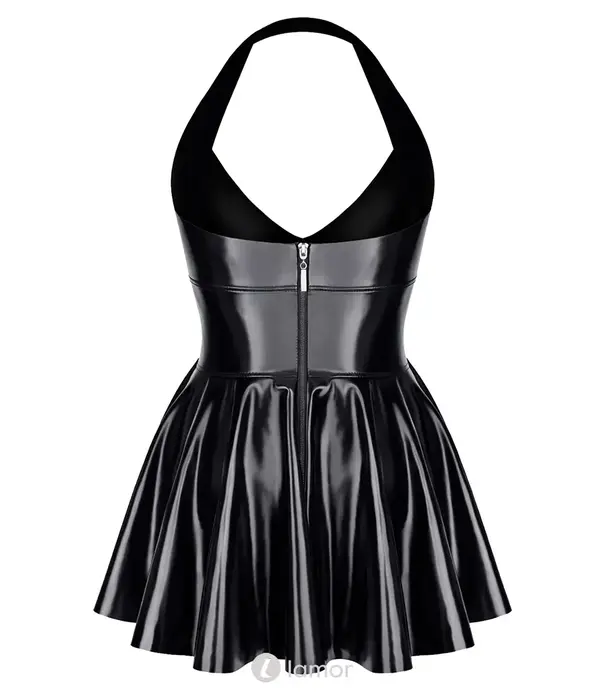 * DEMONIQ Demoniq Wetlook Mini Jurk Met Diep Decolleté DDOlimpia001