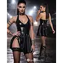 Demoniq Wetlook Mini Jurk Met Diep Decolleté DDOlimpia001