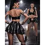 Demoniq Wetlook Open Minirok Met Ruches DDTina001