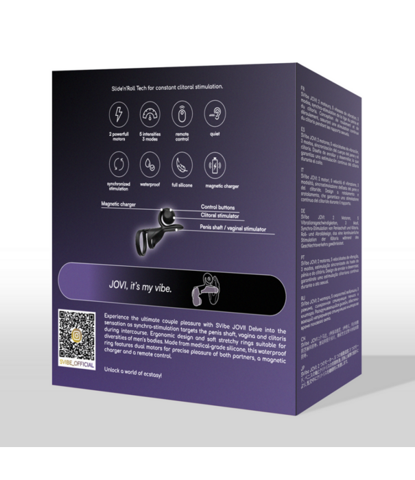JOVI - Dual Couples Ring Stimulator - Zwart