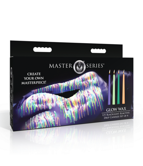 Glow Wax UV Blacklight Reactive Druipkaarsen - Set van 4 - Multicolor