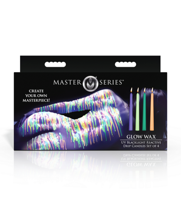 Glow Wax UV Blacklight Reactive Druipkaarsen - Set van 4 - Multicolor