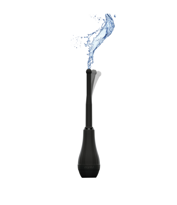 PerfectFitBrand Ergoflo - Silicone Flex Tip voor Anale Douche - 8 / 20 cm - Zwart