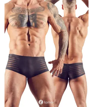 Transparante Heren Short Met Strepen, SJ2131153