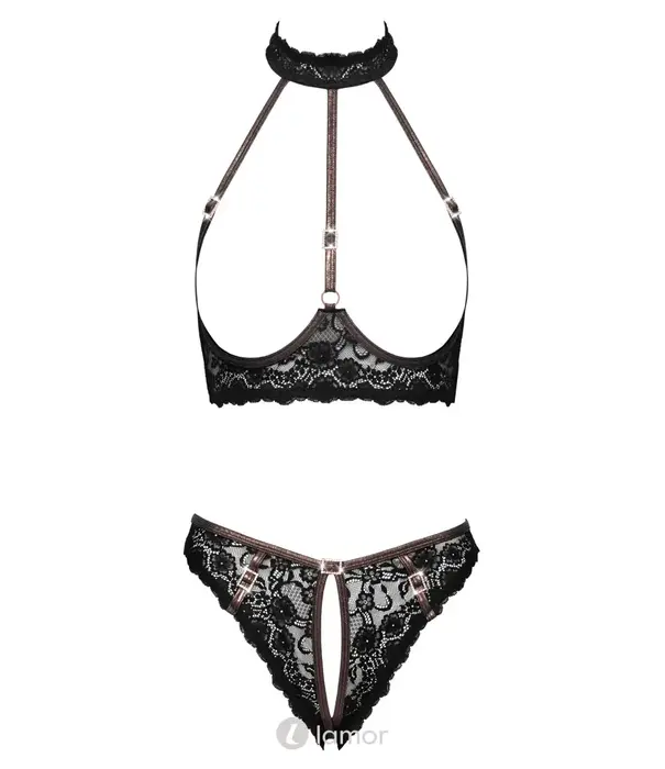 * COTTELLI  Cottelli Lingerie Ouvert Set Met Lift-Up BH En Slip CC2215764