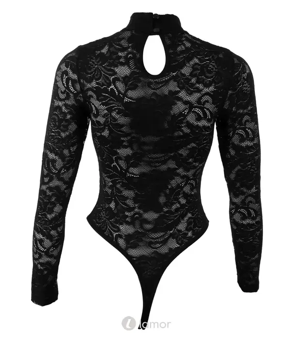 * COTTELLI  Cottelli Lingerie Body Van Ornamentkant Met Lange Mouwen CC2643871