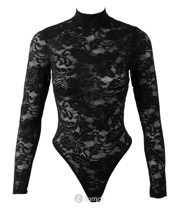 * COTTELLI  Cottelli Lingerie Body Van Ornamentkant Met Lange Mouwen CC2643871