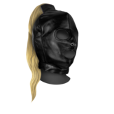 Mask met Blonde Ponytail - Zwart