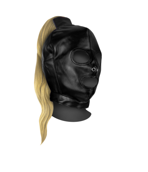 Ouch! by Shots Mask met Blonde Ponytail - Zwart