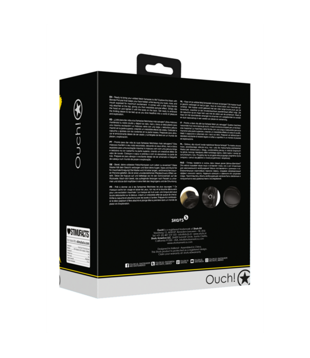 Ouch! by Shots Mask met Blonde Ponytail - Zwart