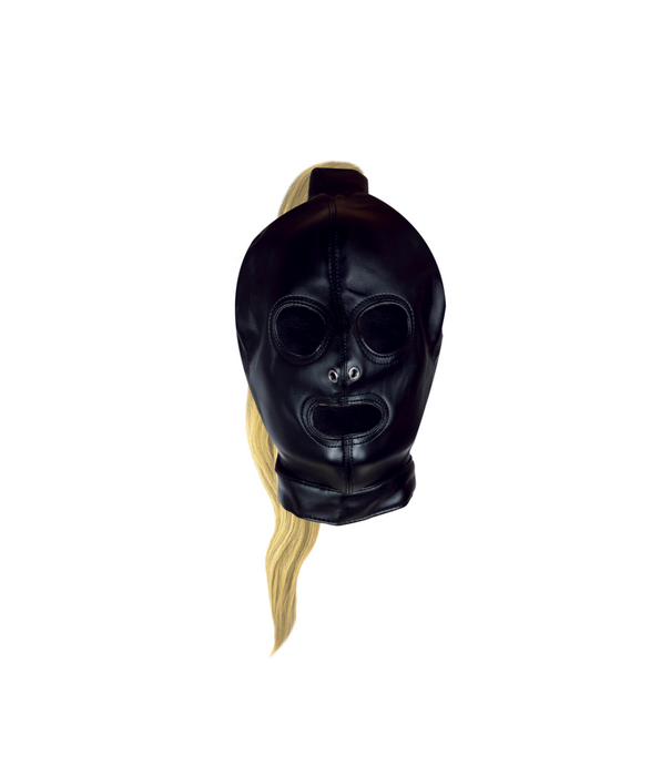 Ouch! by Shots Mask met Blonde Ponytail - Zwart