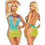 Leg Avenue Naadloze Mini Jurk Met Ombré Effect En Imitatievetersluiting Multicolor One Size