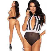 Leg Avenue Rollenspel Scheidsrechter Body Met Fluitje Zwart One Size