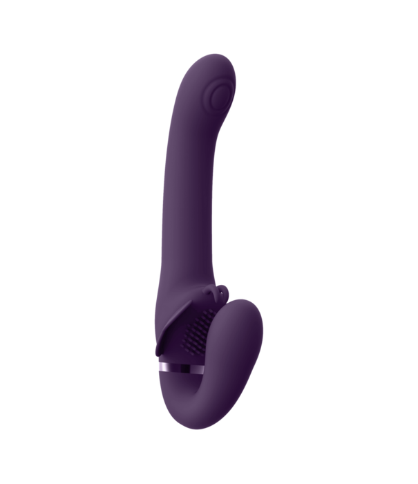 VIVE by Shots Satu - Pulse-Wave en Vibrerende Strapless Strapon - Paars