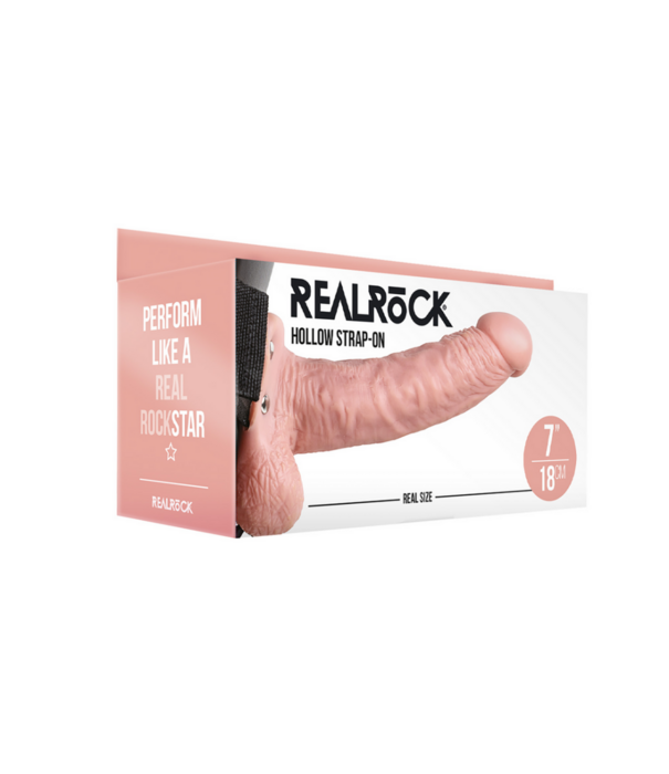 RealRock by Shots Hollow Strap-On met Ballen - 7 / 18 cm