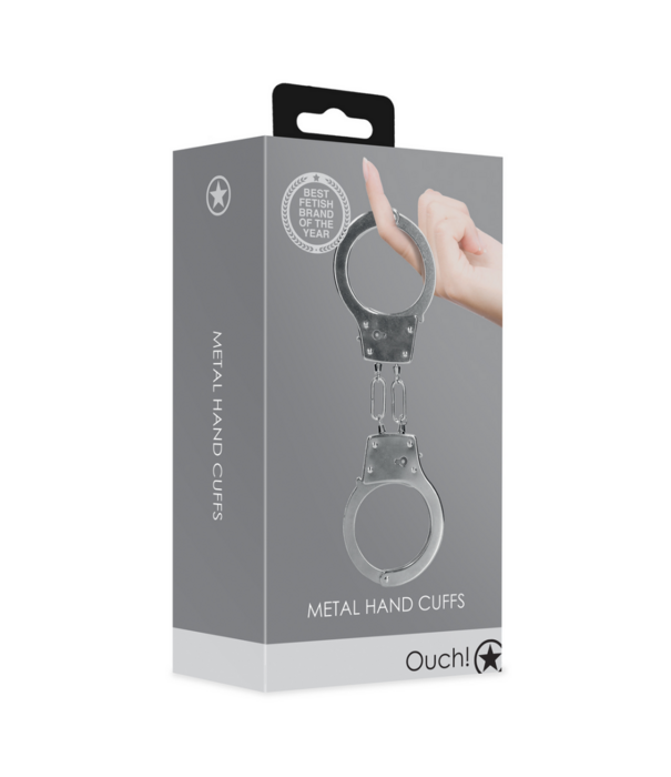 Ouch! by Shots Metalen Handboeien - Zilver