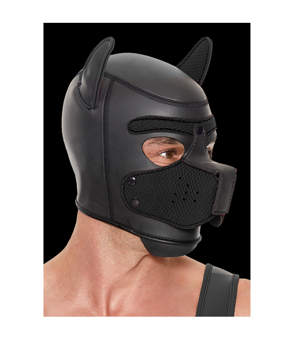 Ouch! by Shots Neopreen Puppy Mask - Zwart