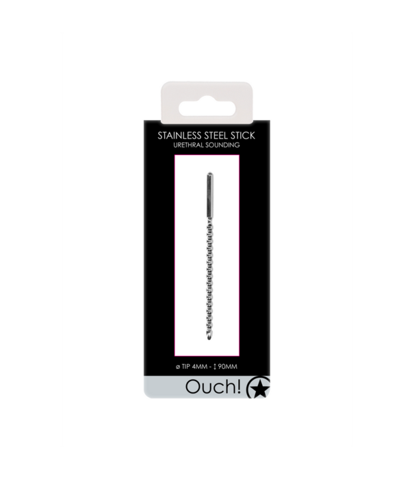 Ouch! by Shots Metaal Beginners Penis Plug - 0.2 / 4 mm