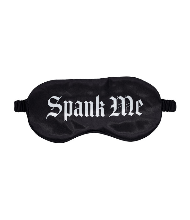 Ouch! by Shots Spank Me - Gedrukte Satijnen Masker - Zwart
